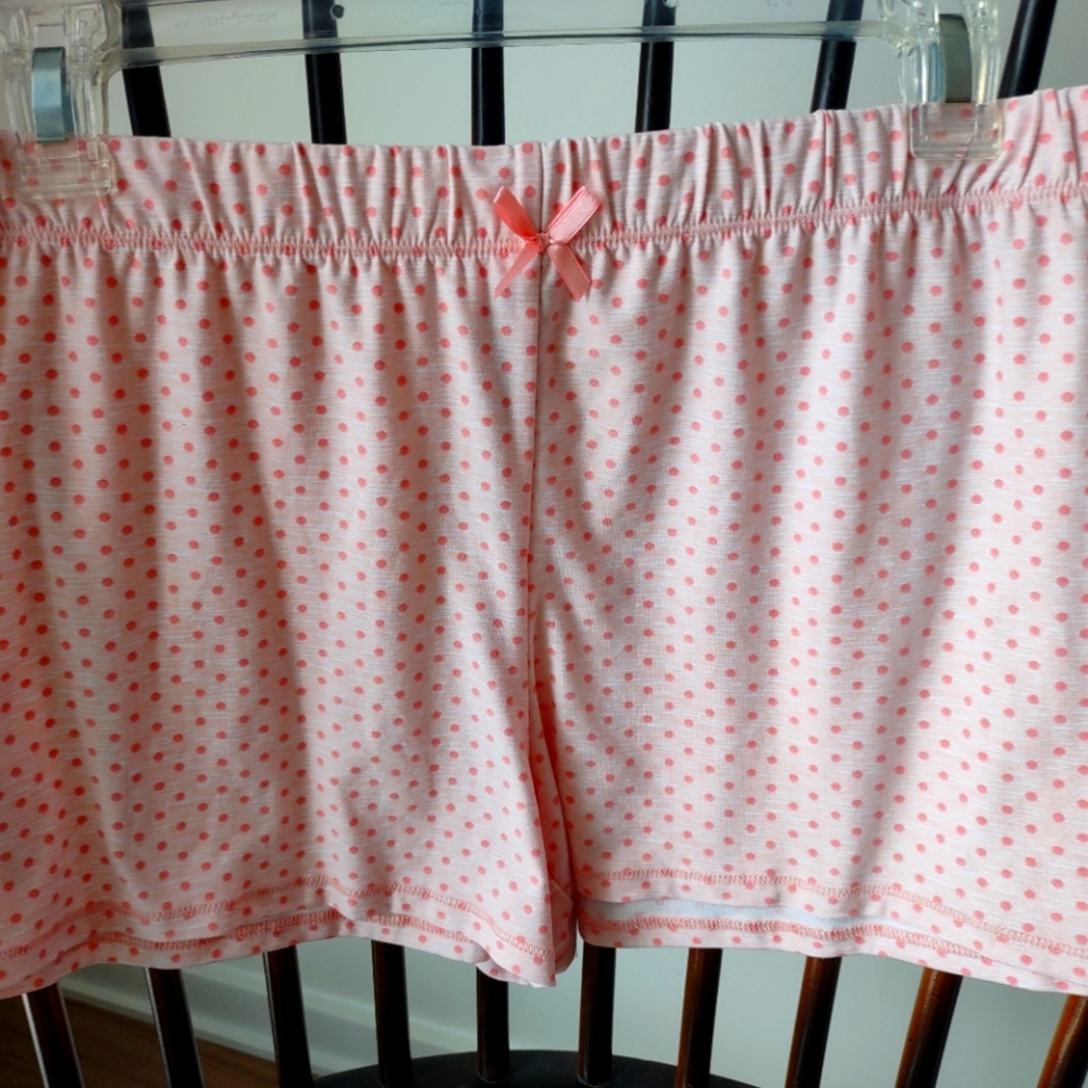 Pink Polka Dot Pajama Shorts